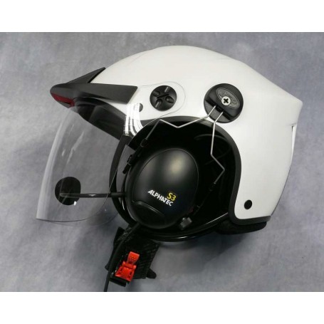 Alphatec Casque Falcon Blanc Premium S3 Monojack