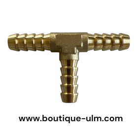 Raccord en Té acier pour durites 6 mm intérieur