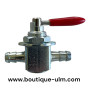 Robinet métal carburant pour ULM 1/4 tour
