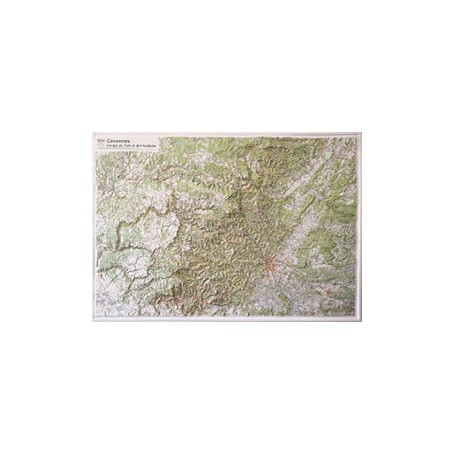 Carte Cevennes IGN en relief 81 x 114