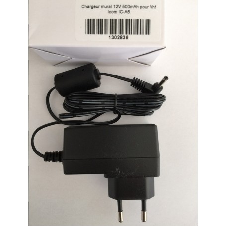 Chargeur Batterie ICOM 12v 500 mA pour ICOM A6